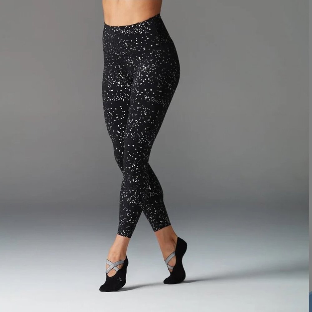 Tavi High Waisted 7/8 Tight - Ebony Glimmer